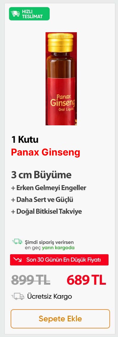 1 Kutu Panax Ginseng